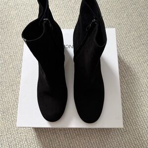 Vince Black Suede Blakely Ankle Booties